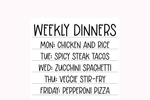 Weekly Planner Handwriting Font Font Blush Font Co. 