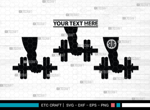 Weight Lifting Man Monogram, Weight Lifting Man Silhouette, Weight Lifting Man SVG, Weight Lifting Svg, Bodybuilder Svg, SB00416 SVG ETC Craft 