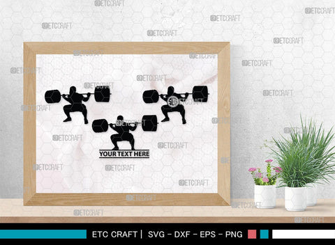 Weight Lifting Man Monogram, Weight Lifting Man Silhouette, Weight Lifting Man SVG, Weight Lifting Svg, Bodybuilder Svg, SB00416 SVG ETC Craft 