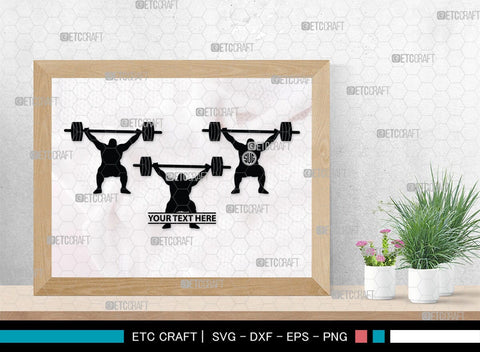 Weight Lifting Man Monogram, Weight Lifting Man Silhouette, Weight Lifting Man SVG, Weight Lifting Svg, Bodybuilder Svg, SB00416 SVG ETC Craft 