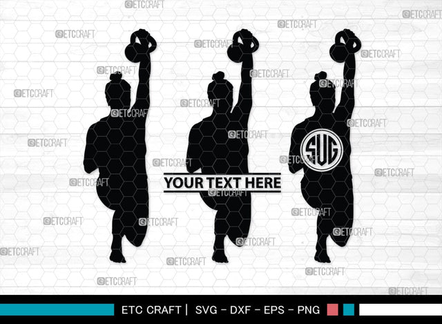 Weight Lifting Man Monogram, Weight Lifting Man Silhouette, Weight Lifting Man SVG, Weight Lifting Svg, Bodybuilder Svg, SB00416 SVG ETC Craft 