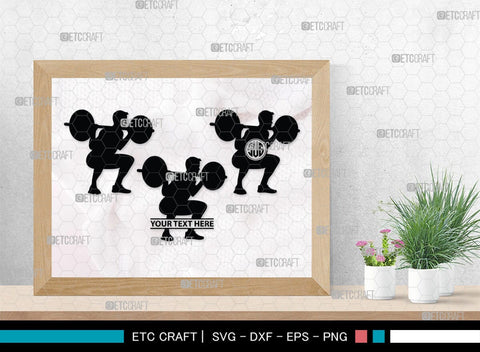 Weight Lifting Man Monogram, Weight Lifting Man Silhouette, Weight Lifting Man SVG, Weight Lifting Svg, Bodybuilder Svg, SB00416 SVG ETC Craft 