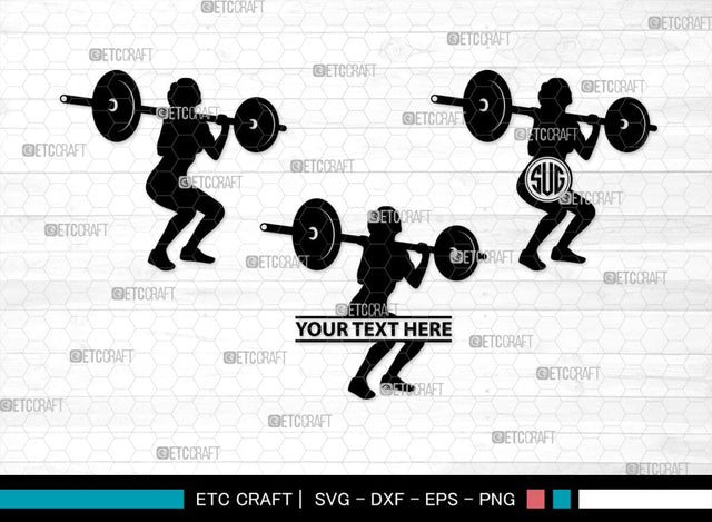 Weight Lifting Women Monogram, Weight Lifting Women Silhouette, Weight Lifting Women SVG, Weight Lifting Svg, Bodybuilder Svg, SB00417 SVG ETC Craft 