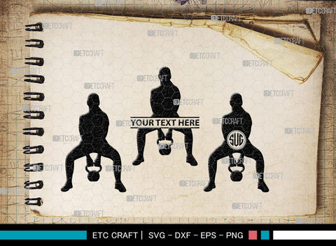 Weight Lifting Women Monogram, Weight Lifting Women Silhouette, Weight Lifting Women SVG, Weight Lifting Svg, Bodybuilder Svg, SB00417 SVG ETC Craft 