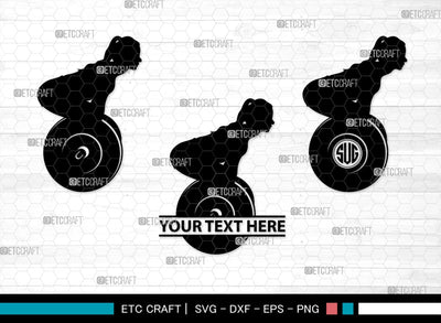 Weight Lifting Women Monogram, Weight Lifting Women Silhouette, Weight Lifting Women SVG, Weight Lifting Svg, Bodybuilder Svg, SB00417 SVG ETC Craft 