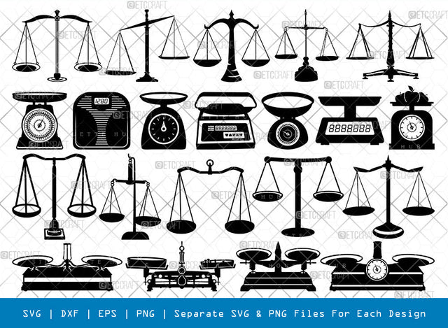 Weight Scale SVG, Weighter Silhouette, Balance Svg, Law Balance Svg, Libra Svg, Justice Svg, Scale Svg, Lawyer Svg, Weighter Bundle SVG ETC Craft 