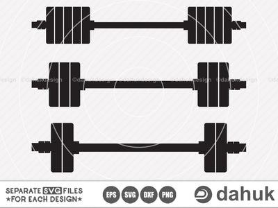 Weightlifting svg, Gym Weightlifting, Cut file, for silhouette, svg, eps, dxf, png, clipart, cricut design space, vinyl cut files SVG dahukdesign 
