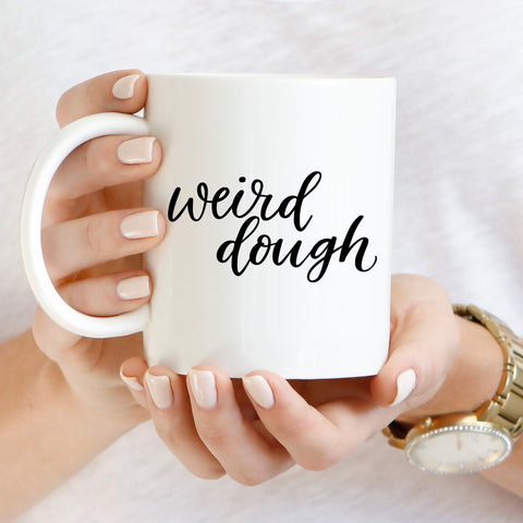 Weirdough Hand Lettered SVG Cut File, Chef, Baker, Cook, Pie, Bread Maker SVG Maple & Olive Designs 