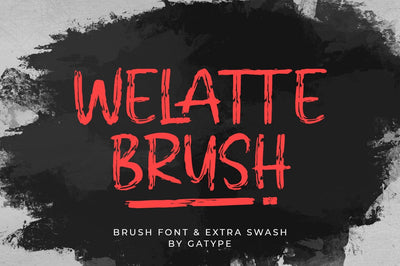 WELATTE BRUSH Font gatype 