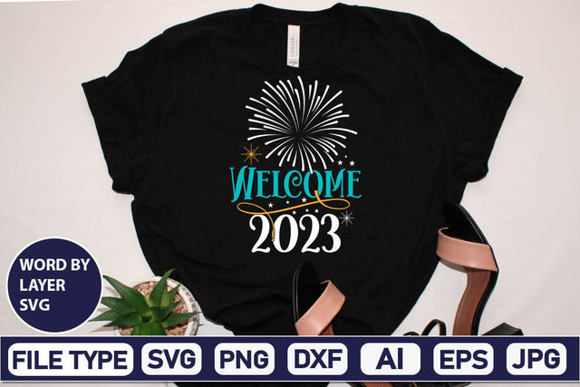 Welcome 2023 SVG Cut File SVG DesignPlante 503 