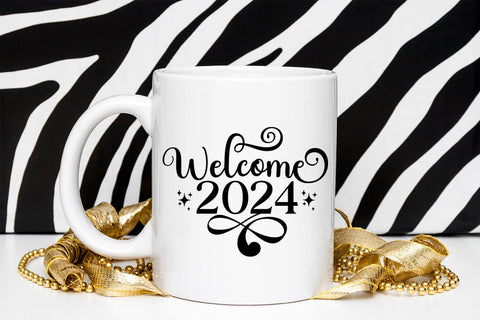 Welcome 2024 SVG I Happy New Year SVG SVG Happy Printables Club 
