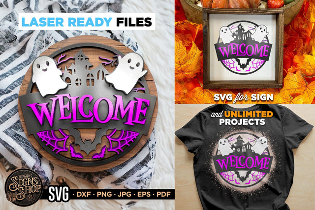Welcome 3D sign | Halloween SVG Sign SVG The Vintage Signs Shop 