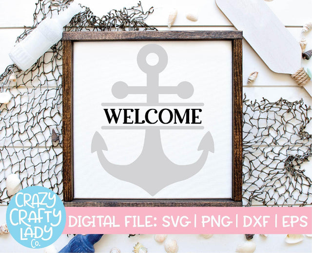 Welcome Anchor | Summer SVG Cut File SVG Crazy Crafty Lady Co. 