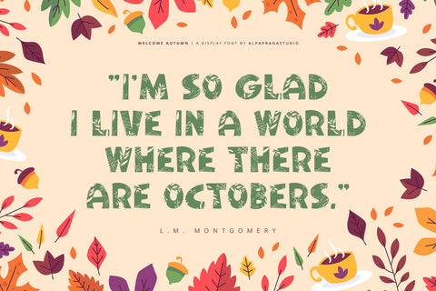 Welcome Autumn - Display Font Font Alpaprana Studio 