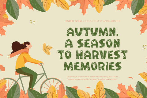 Welcome Autumn - Display Font Font Alpaprana Studio 
