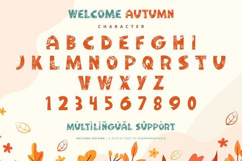 Welcome Autumn - Display Font Font Alpaprana Studio 