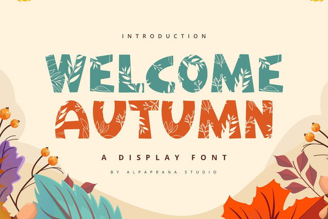 Welcome Autumn - Display Font Font Alpaprana Studio 