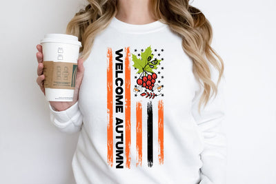 Welcome Autumn Sublimation Design, Welcome Autumn PNG, Welcome Autumn Sublimation Quotes Sublimation BlackCatsMedia 