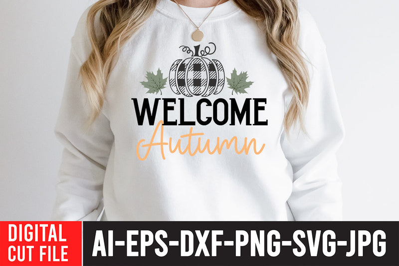 Welcome Autumn SVG Cut File SVG BlackCatsMedia 