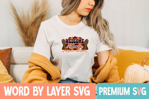 Welcome Autumn SVG CUT FILE SVG Blessedprint 