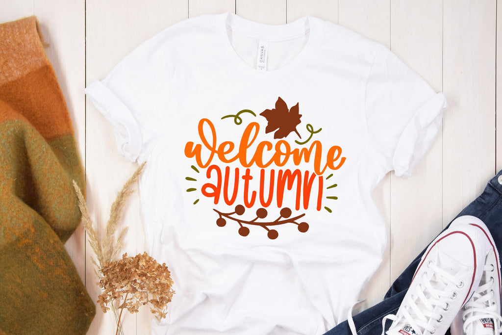 Welcome Autumn SVG Cut File - So Fontsy