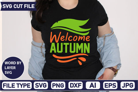 Welcome Autumn SVG Cut File SVG DesignPlante 503 