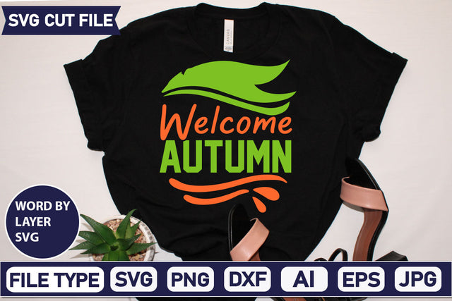 Welcome Autumn SVG Cut File SVG DesignPlante 503 