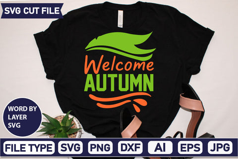 Welcome Autumn SVG Cut File SVG DesignPlante 503 