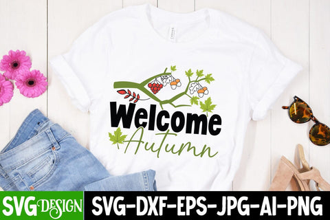 Welcome Autumn SVG Cut File, Welcome Autumn SVG Cut File, Welcome Autumn Quotes, Welcome Autumn Bundle, Autumn SVG Cut File SVG BlackCatsMedia 