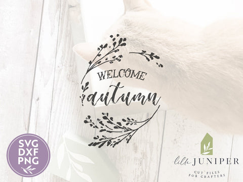 Welcome Autumn SVG | Fall SVG | Farmhouse Sign Design SVG LilleJuniper 