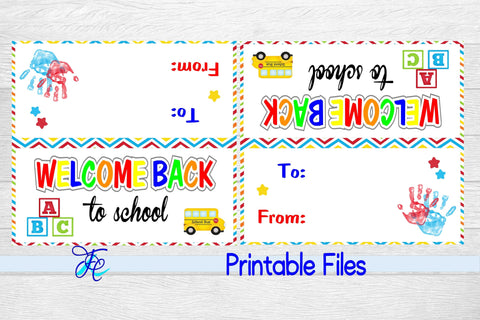 Welcome Back To School Bag Topper v2 3D Paper Family Creations 
