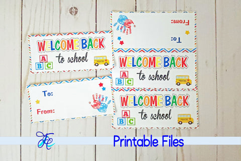 Welcome Back To School Bag Topper v2 3D Paper Family Creations 