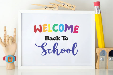 Welcome Back To School - Colorful Text SVG Sublimatiz Designs 