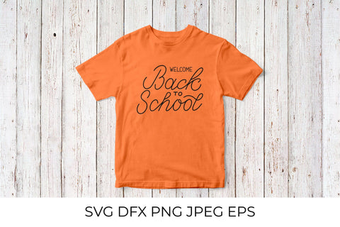 Welcome Back to school hand lettering SVG LaBelezoka 
