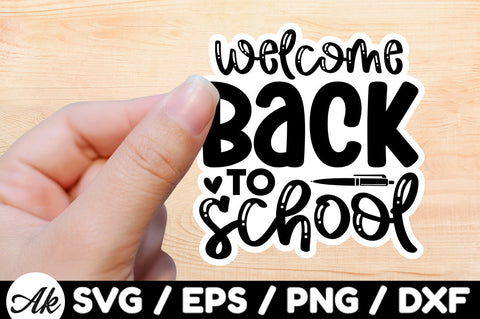 Welcome back to school Stickers SVG akazaddesign 