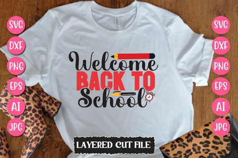 Welcome Back to School SVG Cut File SVG Newmockups 