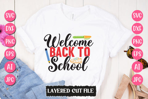 Welcome Back to School SVG Cut File SVG Newmockups 