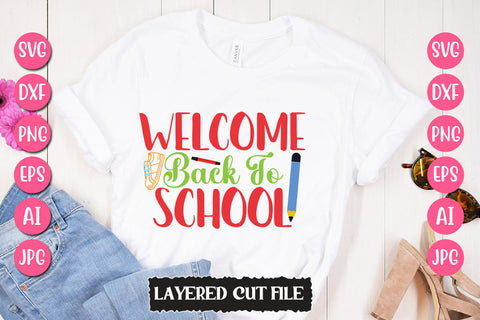 Welcome Back to School SVG Cut File SVG Newmockups 