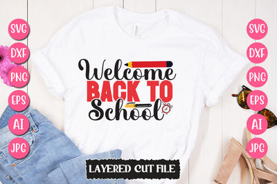 Welcome Back to School SVG Cut File SVG Newmockups 