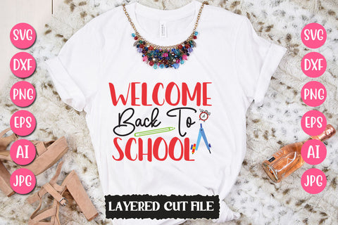 Welcome Back to School SVG Cut File SVG Newmockups 
