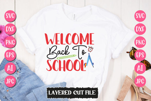 Welcome Back to School SVG Cut File SVG Newmockups 