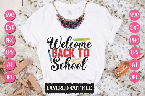 Welcome Back to School SVG Cut File SVG Newmockups 