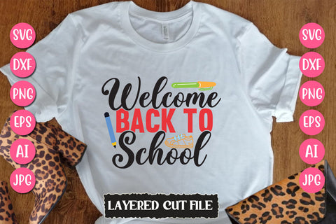 Welcome Back to School SVG Cut File SVG Newmockups 