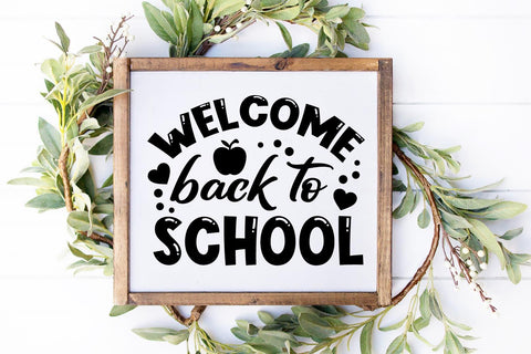 Welcome Back to School SVG Cut File SVG Shine Green Art 