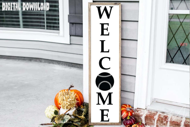 Welcome baseball porch sing svg, fall porch svg SVG Isabella Machell 