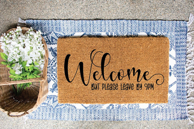 Welcome But Please Leave SVG | Welcome Mat SVG SVG So Fontsy Design Shop 