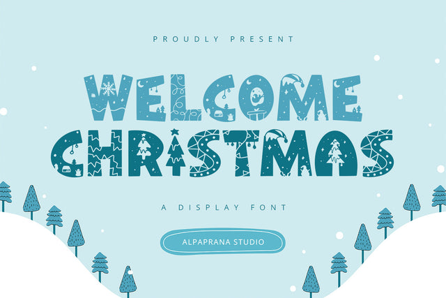 Welcome Christmas - Display Font Font Alpaprana Studio 