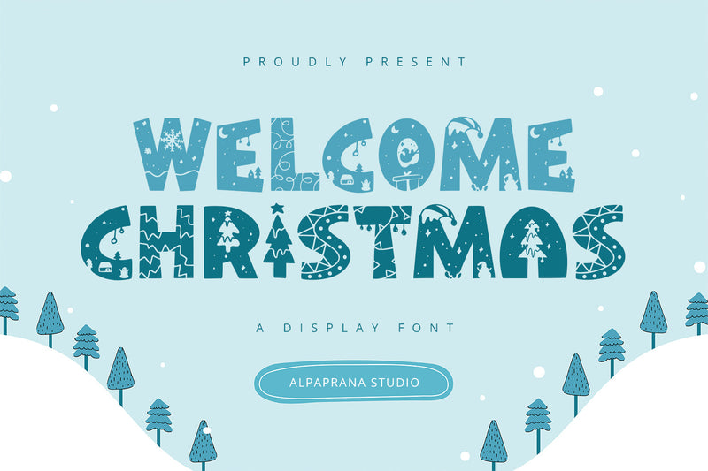 Welcome Christmas - Display Font Font Alpaprana Studio 