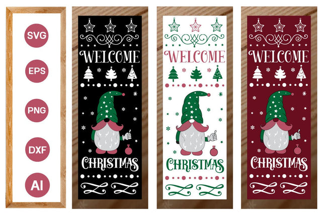 Welcome Christmas Porch Sign SVG Cute File SVGs,Quotes and Sayings,Food & Drink,On Sale, Print & Cut SVG DesignPlante 503 