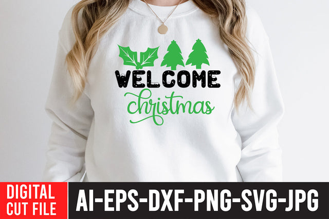 Welcome Christmas SVG Cut File SVG BlackCatsMedia 